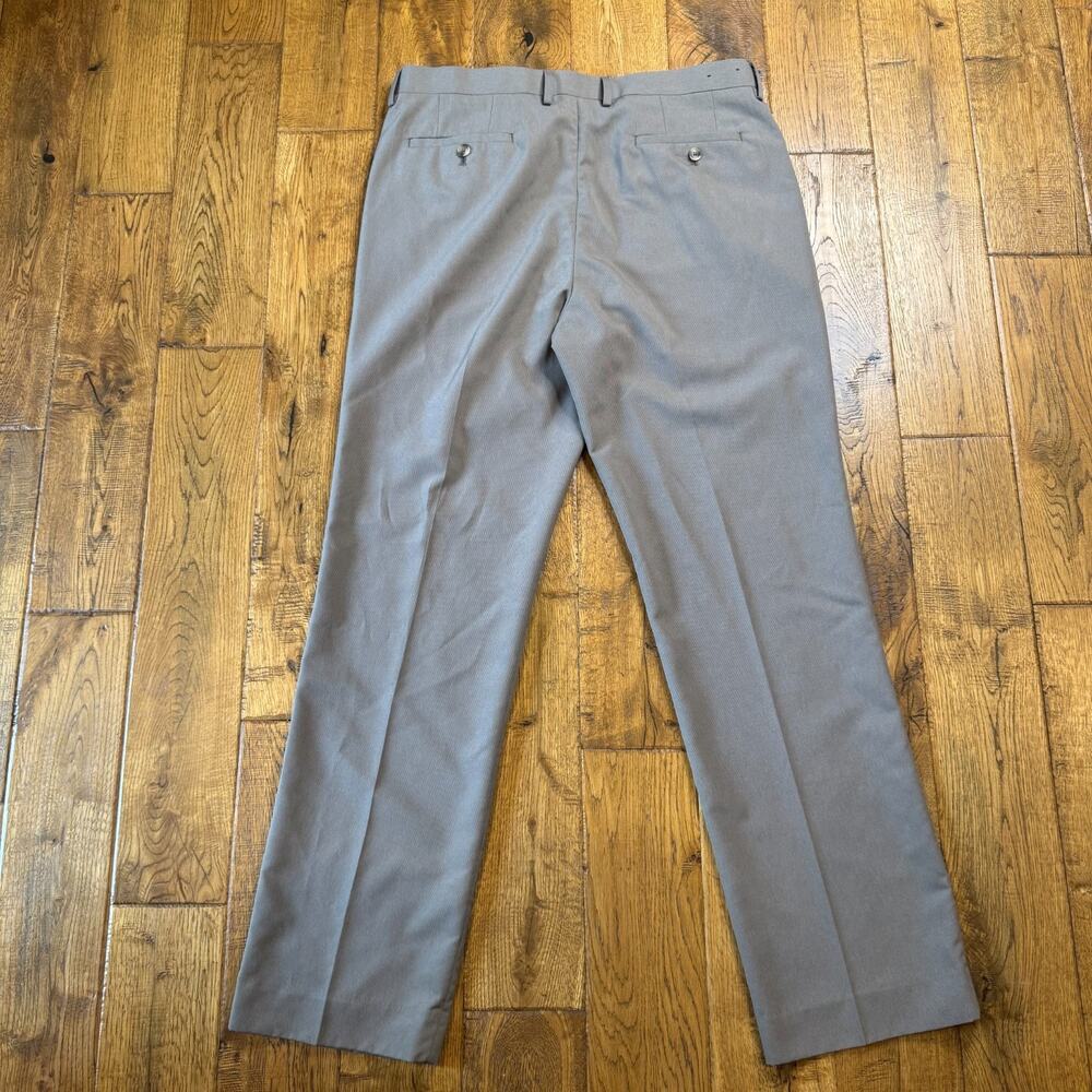 Claiborne Taupe Gray Dress Tailored Pants Mens Size 34x32 100% Polyester - Picture 6 of 6